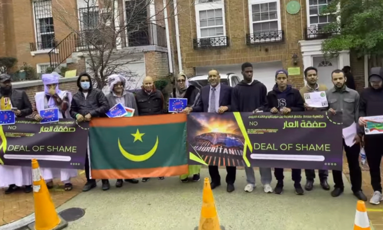 احتجاجات موريتانية تندد في العاصمة الأمريكية واشنطن باتفاقية الهجرة.