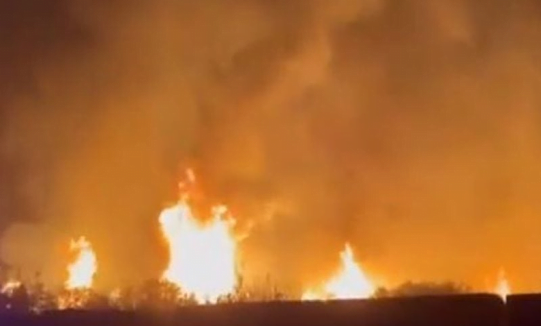 انفجارات ضخمة بقاعدة عسكرية للحشد الشعبي جنوب بغداد