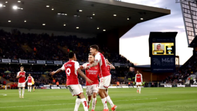  أرسنال يحقق فوزا ثمينا على ولفرهامبتون في الدوري الإنجليزي
