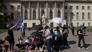 الشرطة الألمانية تفض اعتصاما طلابيا مناصرا لغزة في برلين