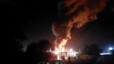 حريق في محيط مصنع إسفنج بمدينة كيفة