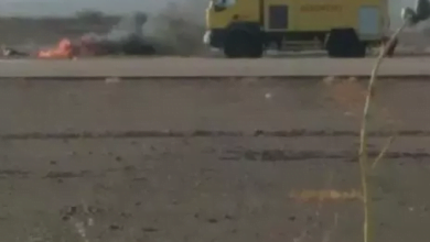 تحطم طائرة عسكرية أثناء جولة تدريب صباحية